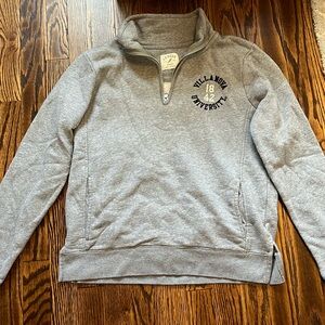 Villanova University quarter zip gray sweatshirt